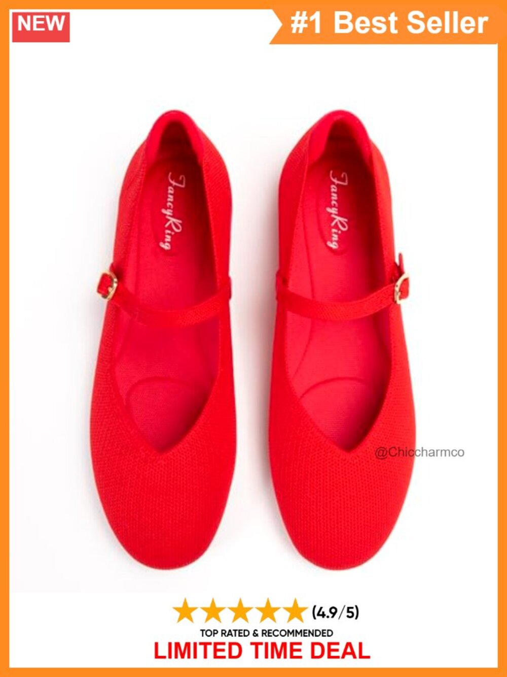 Mary Jane Flats Knit Round Toe Ballet Comfort Work Shoes